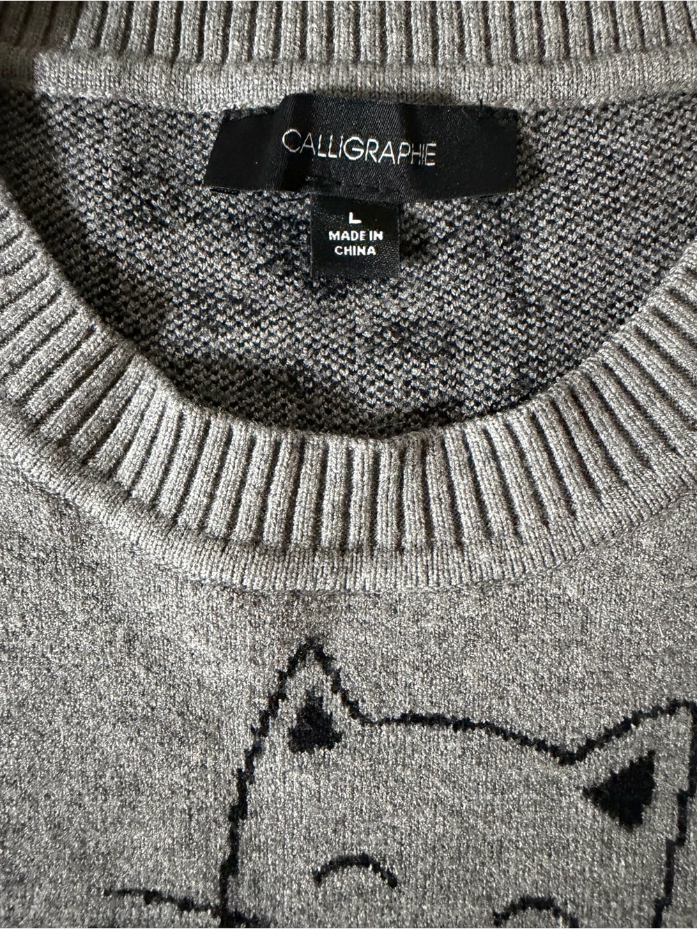 Anthropologie Calligraphie Kitty Sweater Size Large - Picture 9 of 10